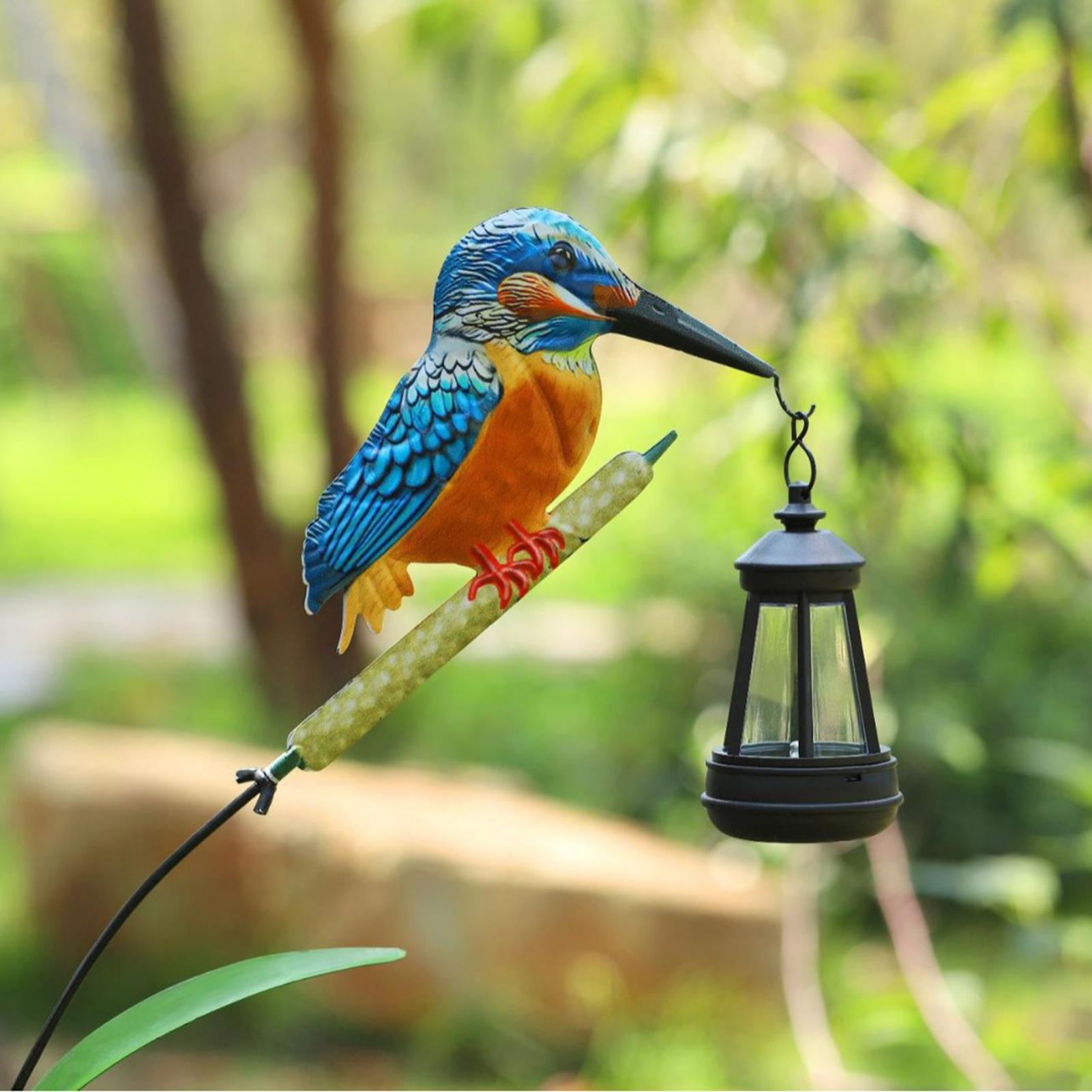 Renewable Energy Solar - Solar Powered Kingfisher Light Garden Statue