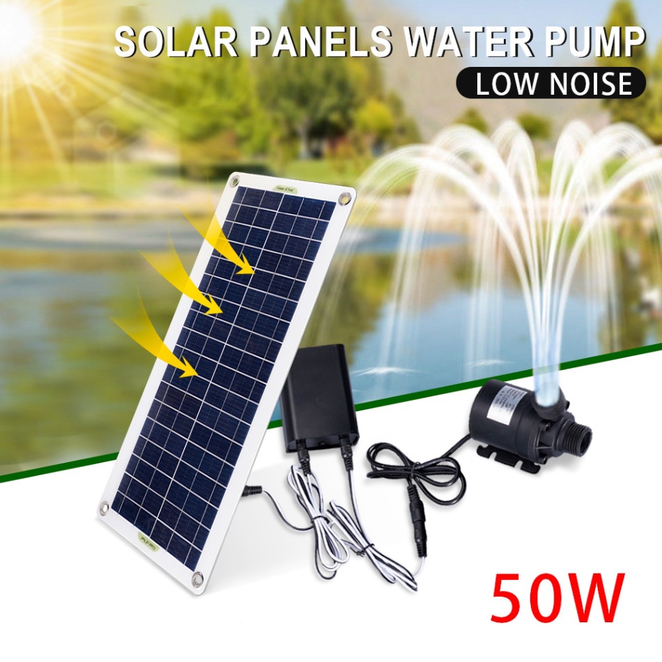Solar Pool Pump Kit - 50W Solar Power Water Pump Set